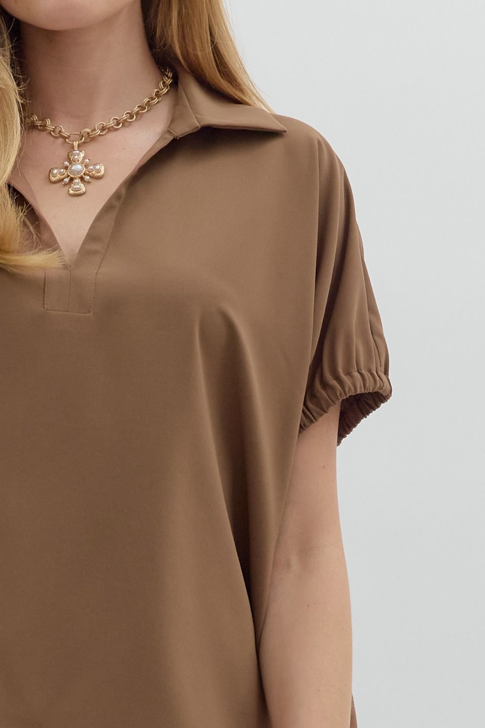 Split Collar Top