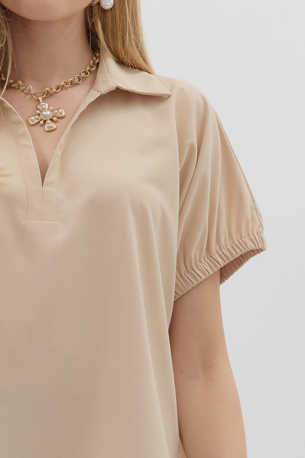 Split Collar Top