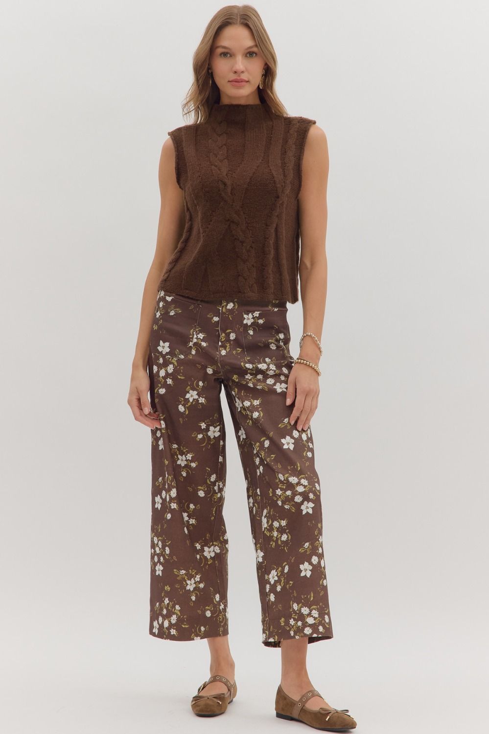 Sleeveless Mock Neck Top