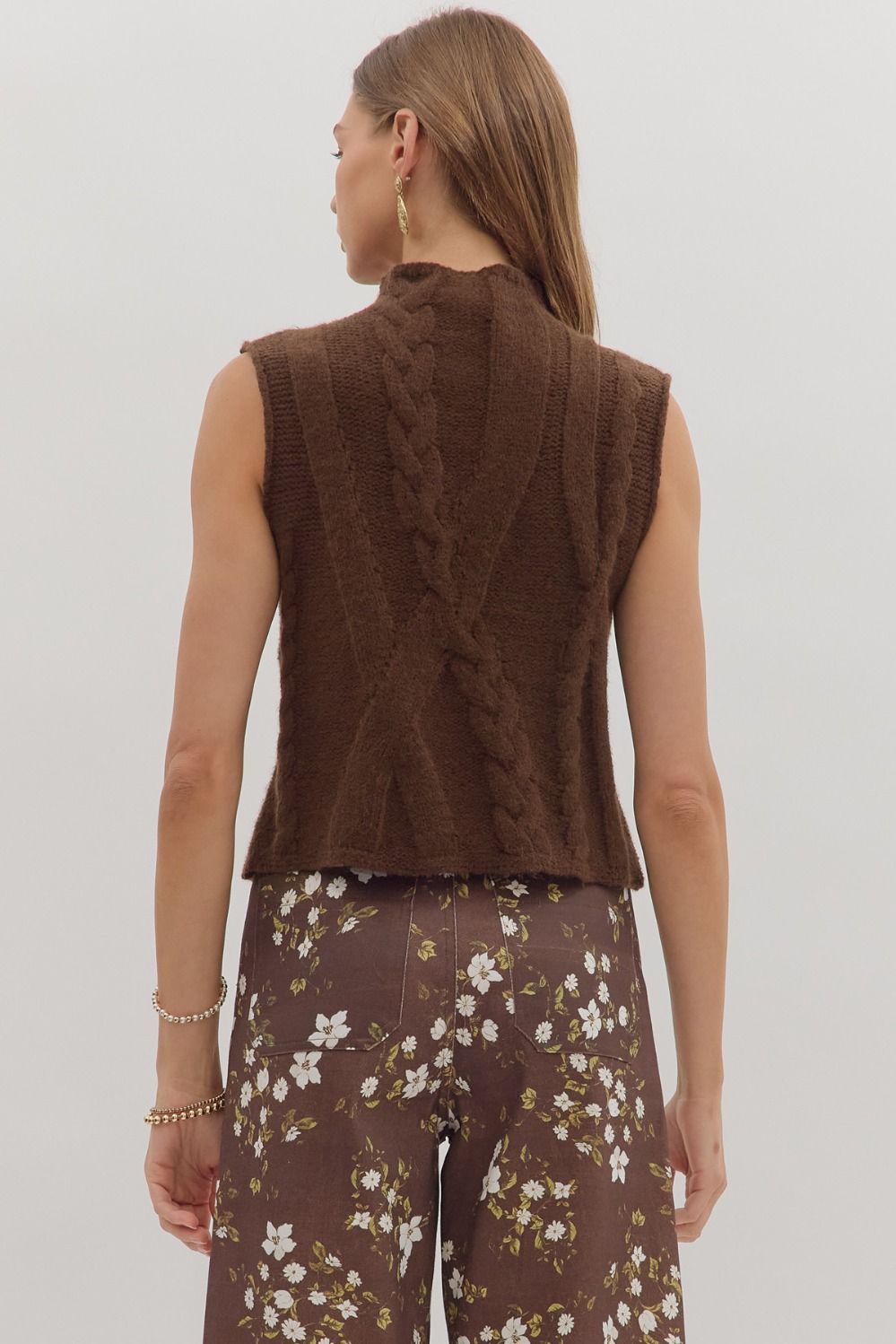 Sleeveless Mock Neck Top