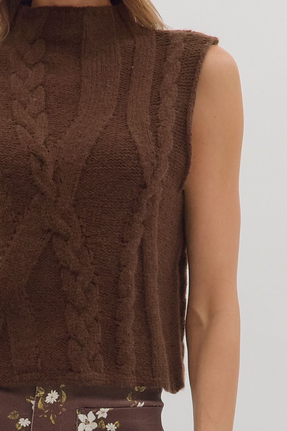 Sleeveless Mock Neck Top