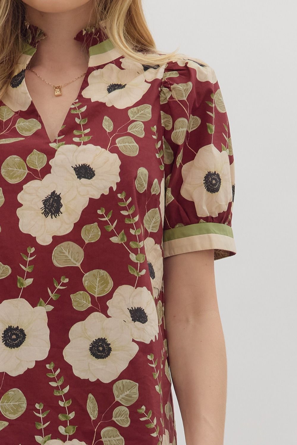 Floral Contrast Top