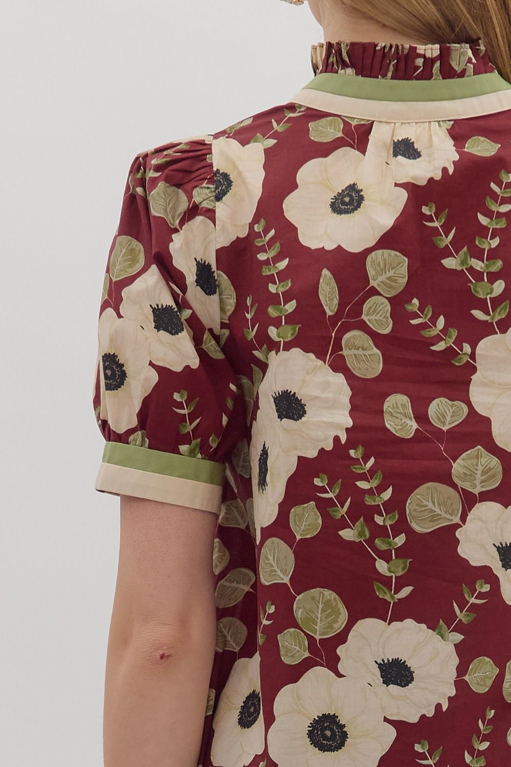 Floral Contrast Top