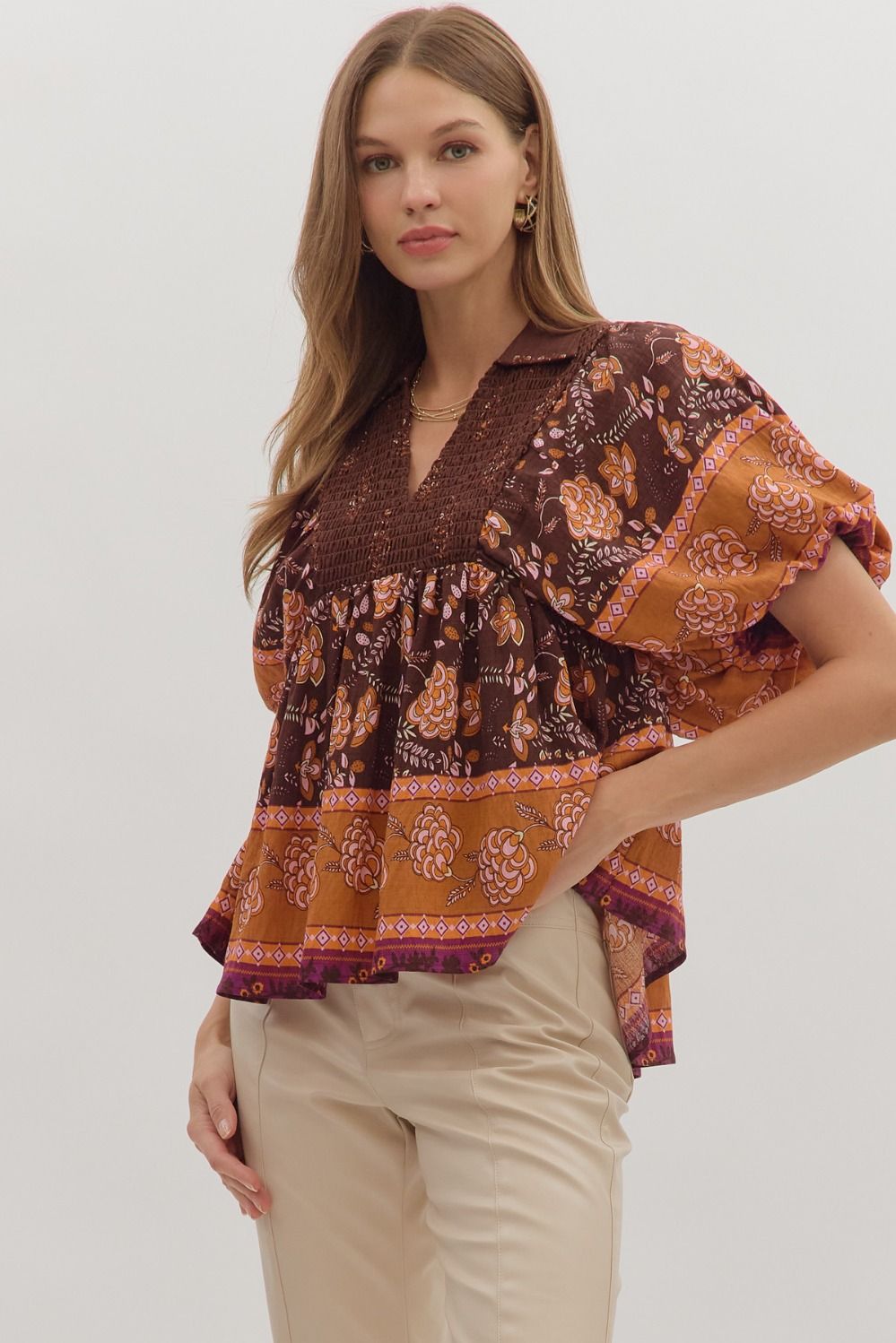 Botanical Print Top