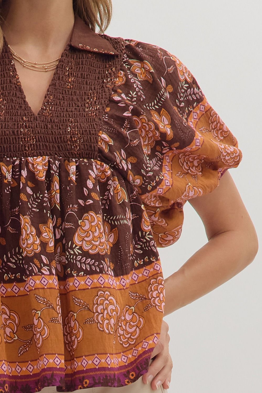 Botanical Print Top
