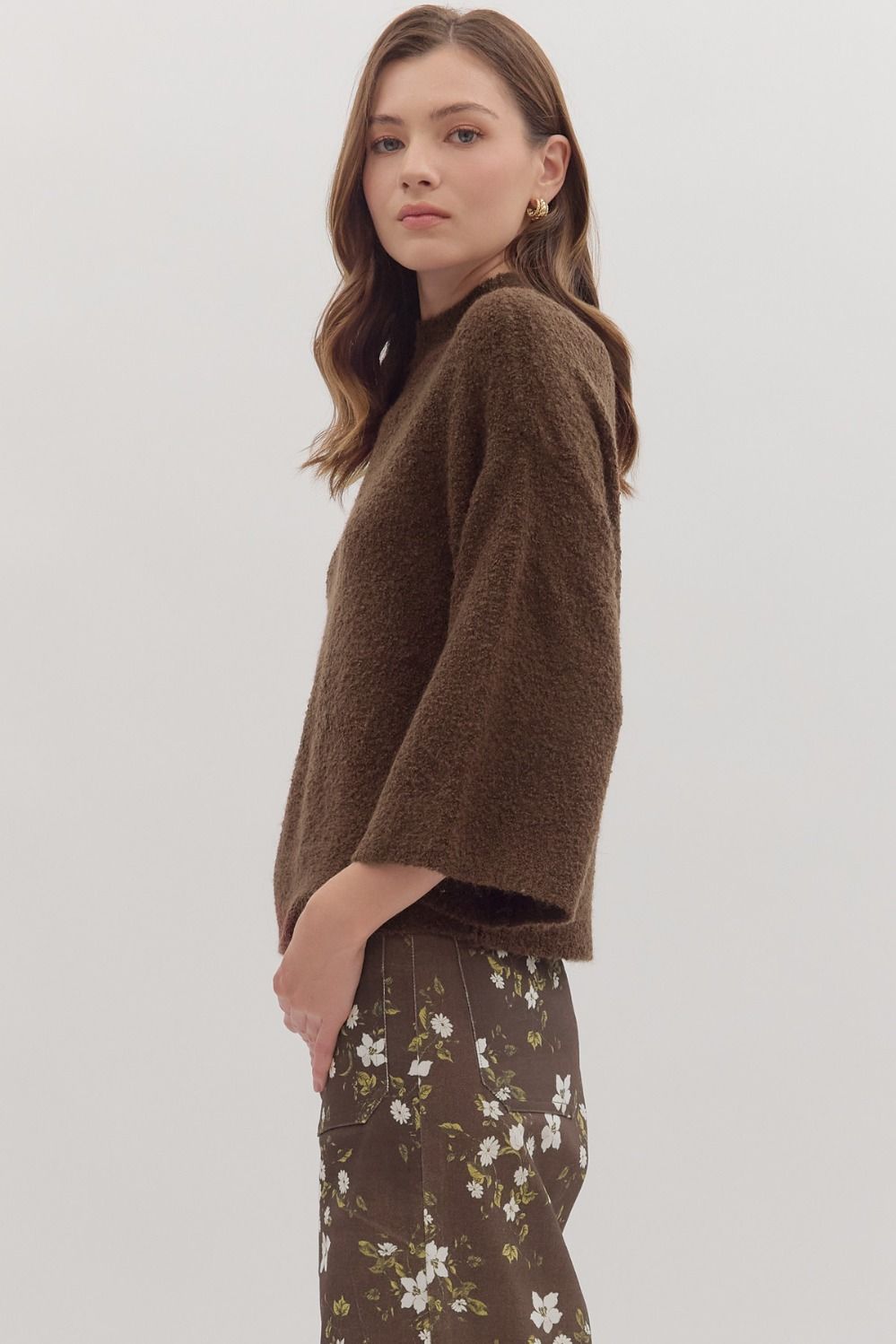 Super Soft 3/4 Sleeve Sweater Top