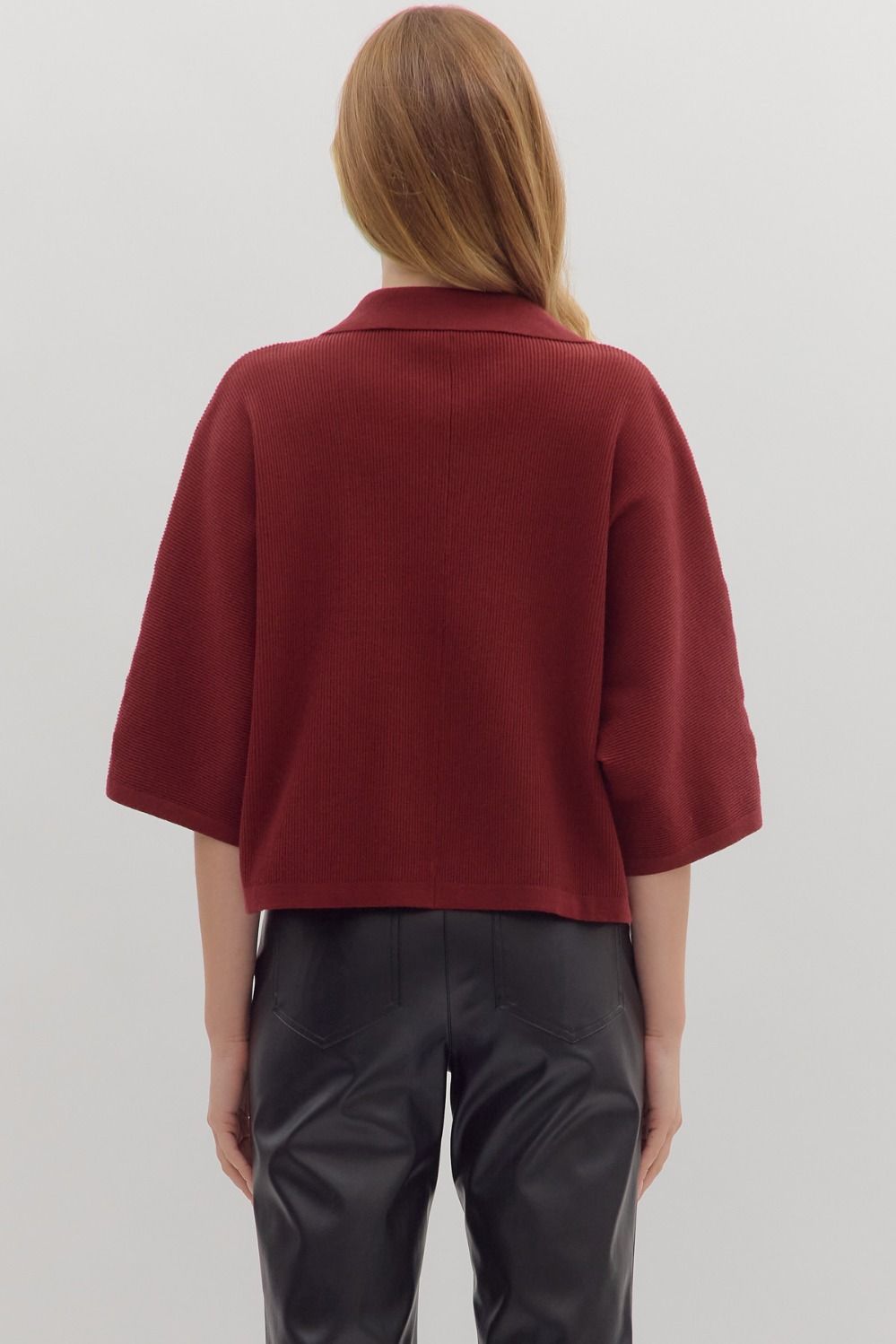 Valencia Sweater in Burgundy