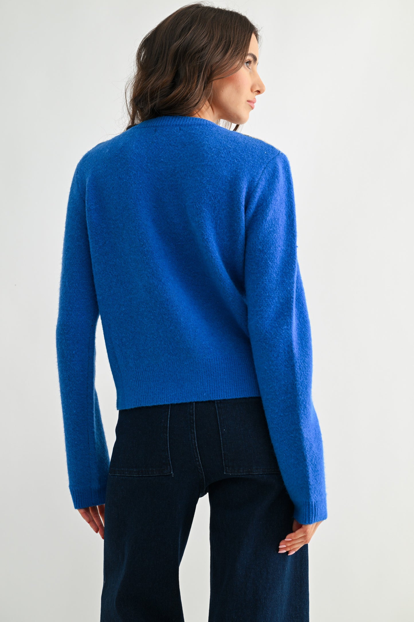 Blue Wool Cardigan