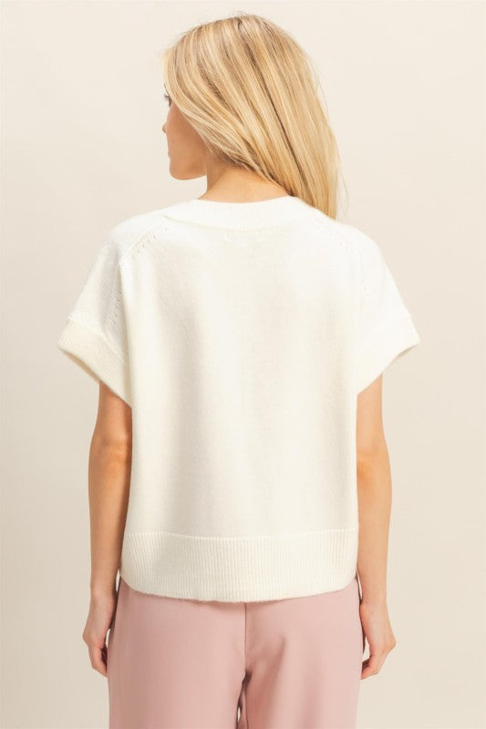 Oversized V-neck Sweater Vest