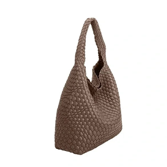 Johanna Recycled Shoulder Bag in Stone