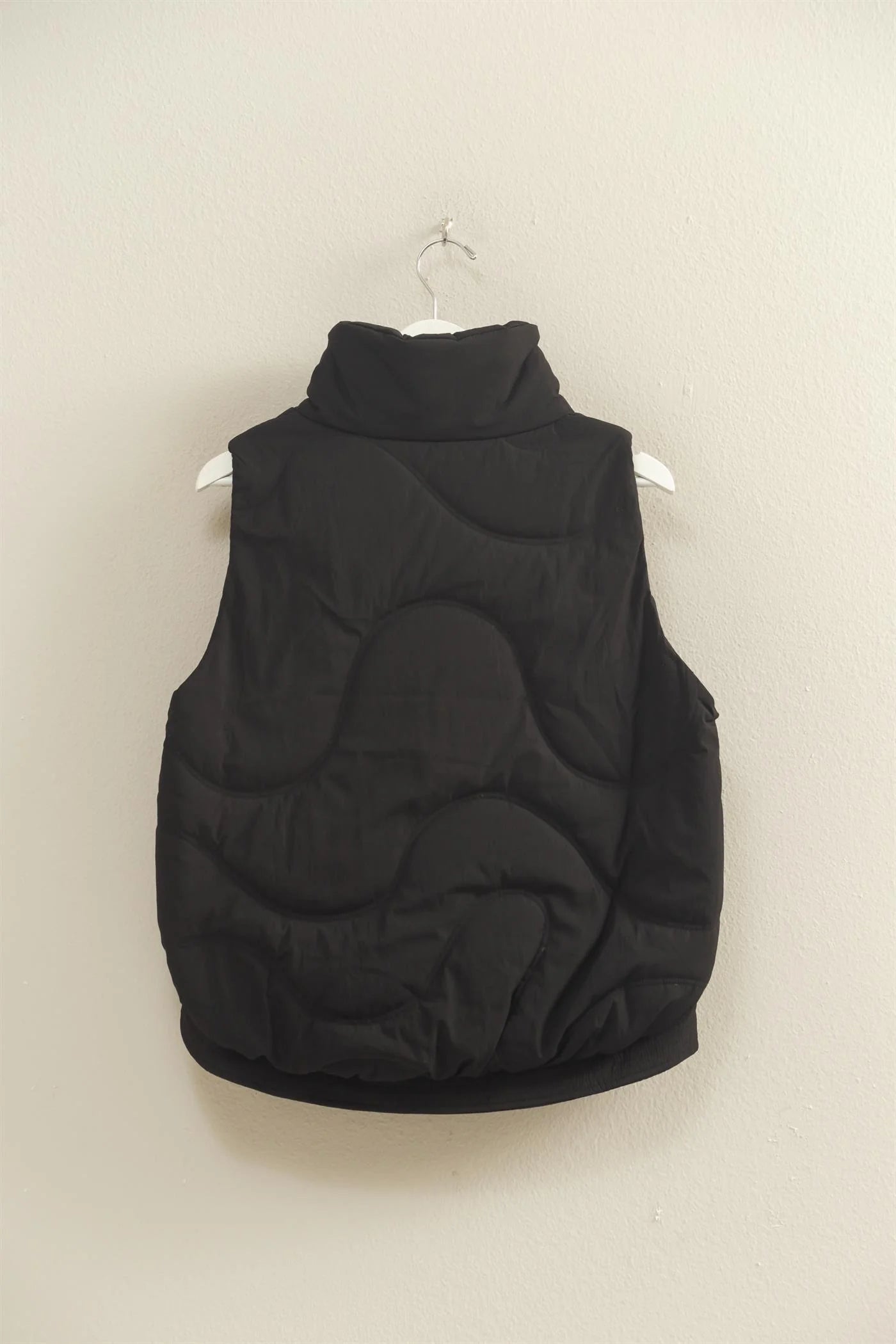 Quilted Puffer Vest in Black