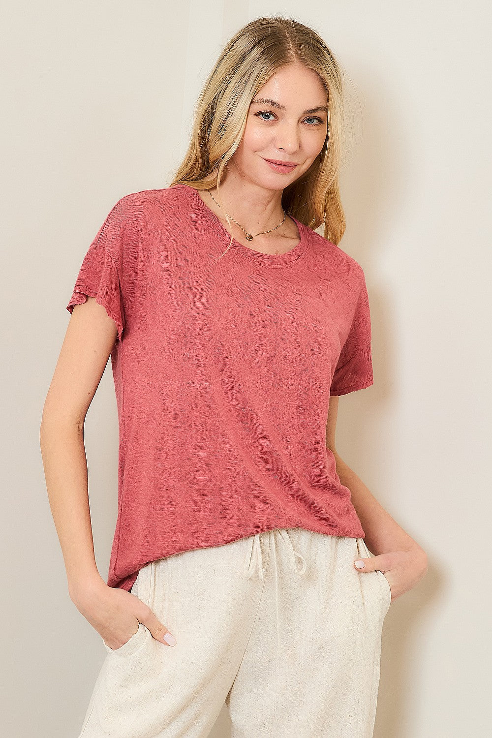 Hacci Slub Drop Shoulder Tee