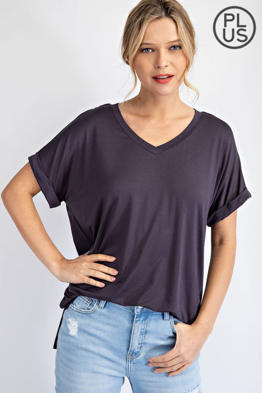 Curvy Short Sleeve Top Collection