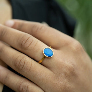 18K Gold Pvd Stainless Steel Mood Ring