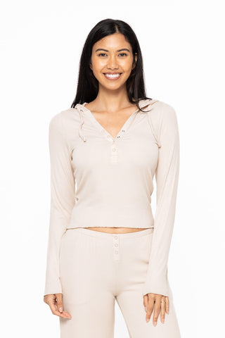 Bamboo Blend Henley Hoodie