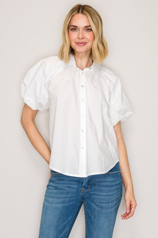 STRIPE PATTERN BUBBLE TOP