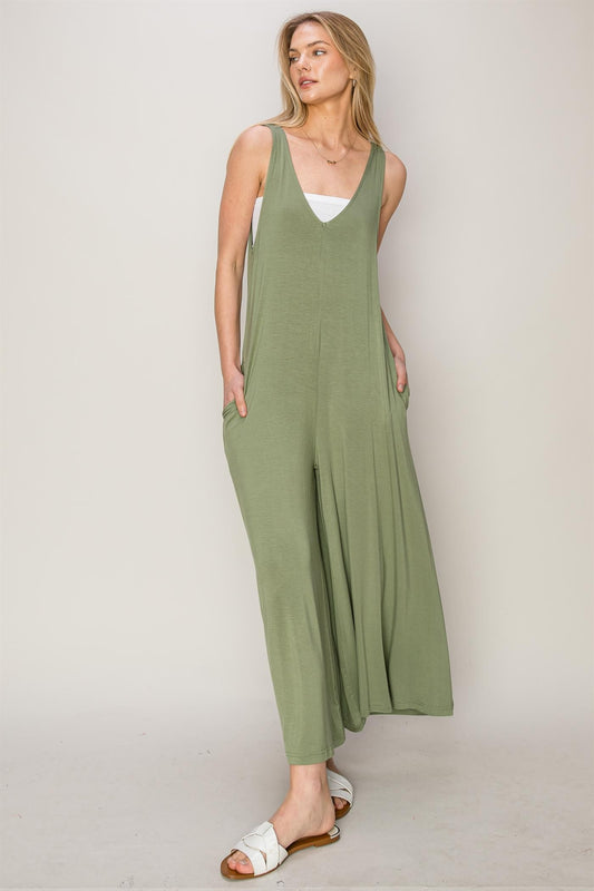 Knit Jumpsuit with Back Detail