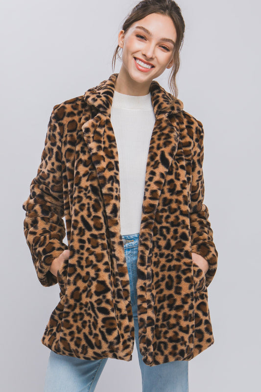 Leopard Faux Fur Coat