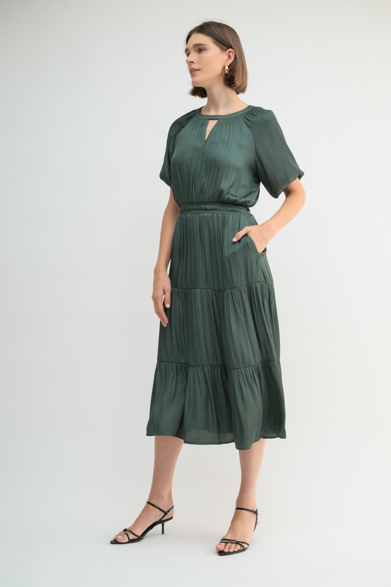 The Chalene Dress in Green