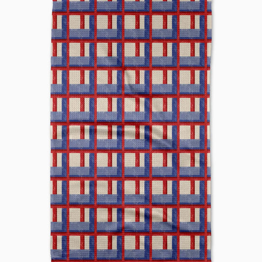 Cielo Grid Tea Towel