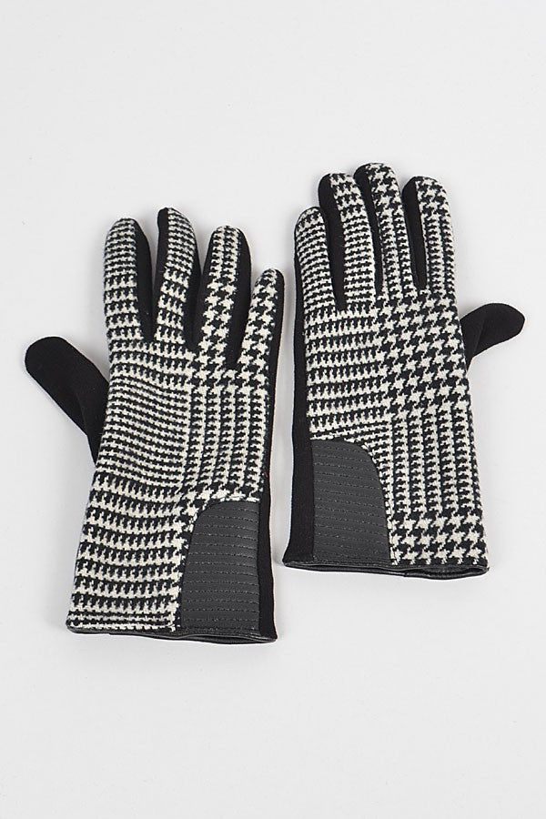 Black Plaid Gloves
