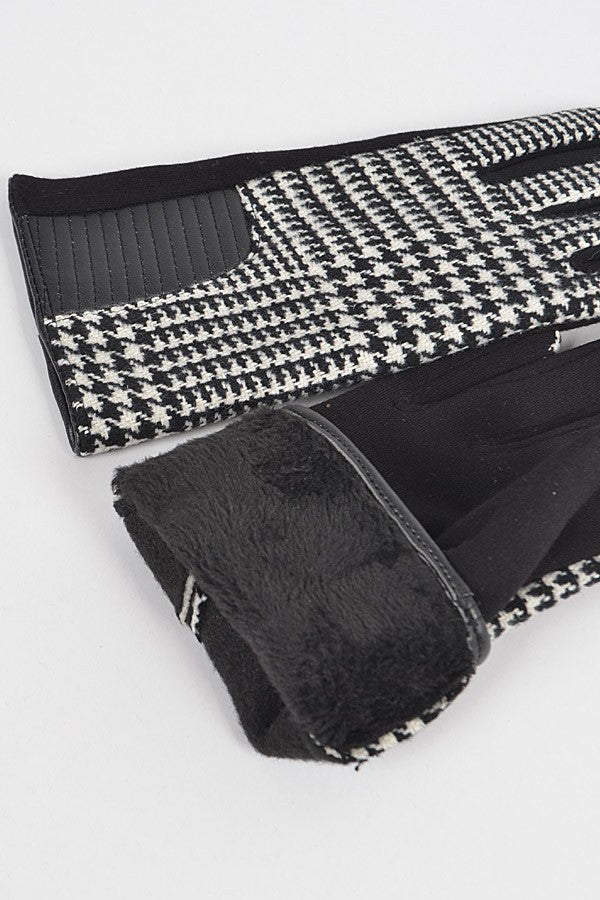 Black Plaid Gloves