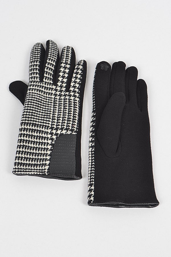 Black Plaid Gloves