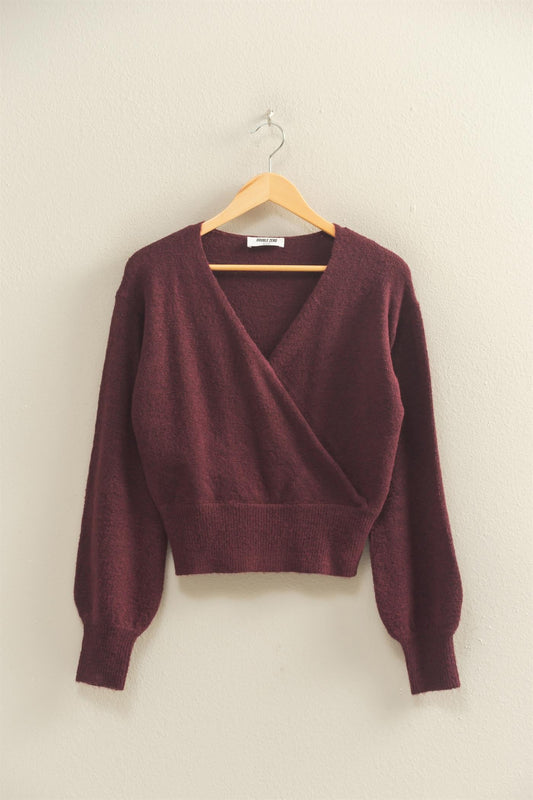 Surplice V Neck Sweater