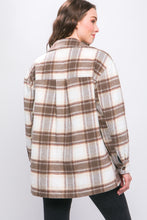 Woven Plaid Jacket in Cocoa