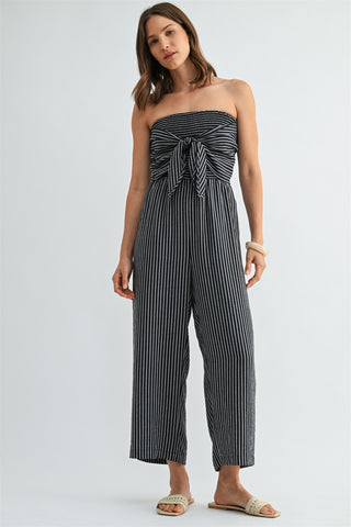 Stripe Smocking Top Jumpsuit by Fun2Fun