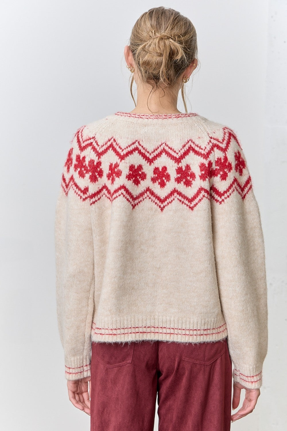 Flower Intarsia Sweater