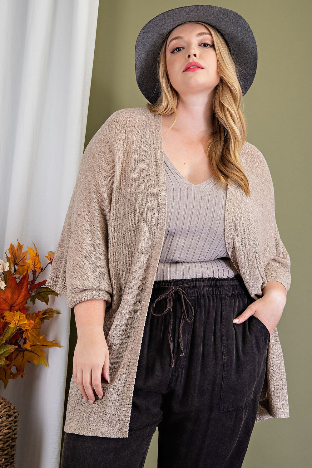 Curvy Slouchy Kimono Cardigan