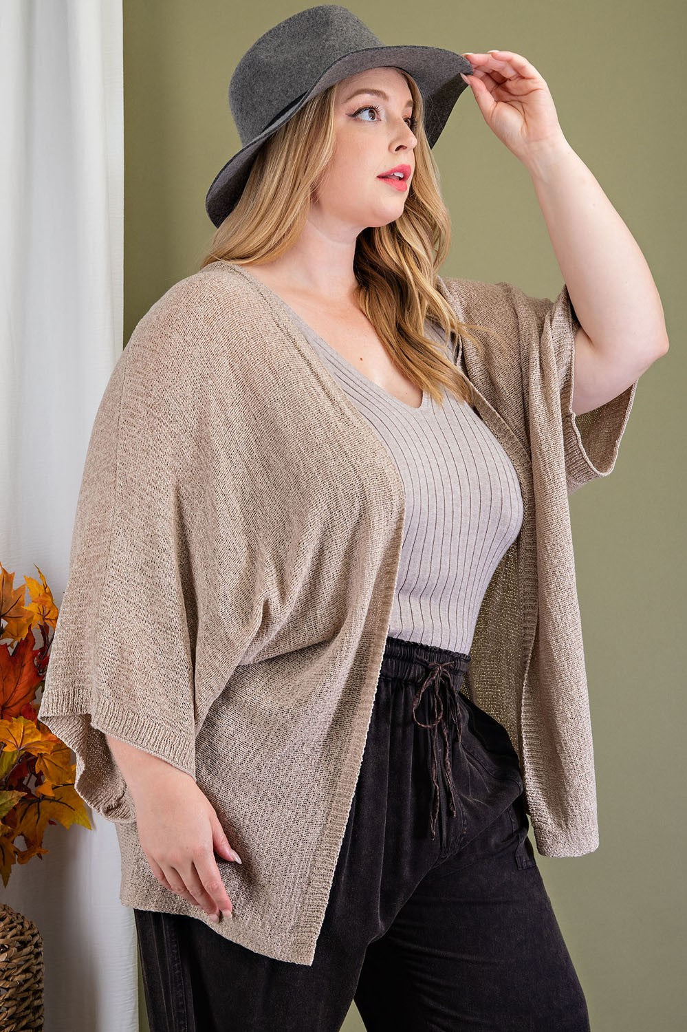 Curvy Slouchy Kimono Cardigan