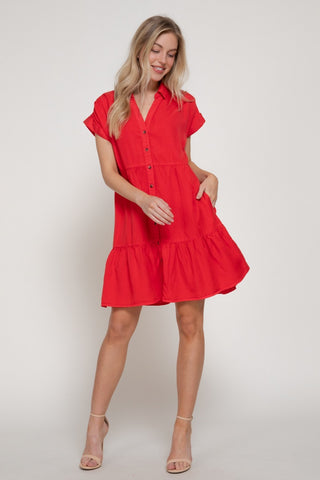 Dolman Sleeve Tencel Dress