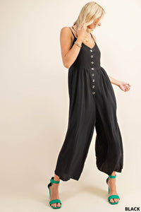 Rayon Crepe Jumpsuit in Black
