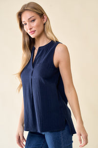 Cotton Gauze Sleeveless Top