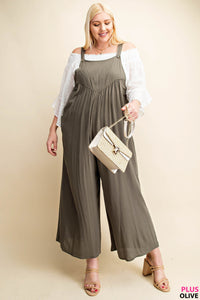 Curvy Rayon Crepe Overalls