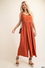 Rayon Crepe Jumpsuit in Brick