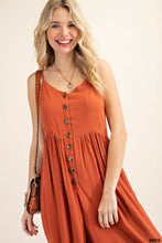 Rayon Crepe Jumpsuit in Brick