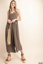 Rayon Crepe Jumpsuit in Olive