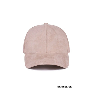 Adjustable Vegan Suede Baseball Cap