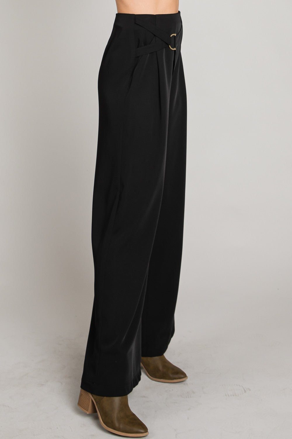 Drapey Twill Pants in Black