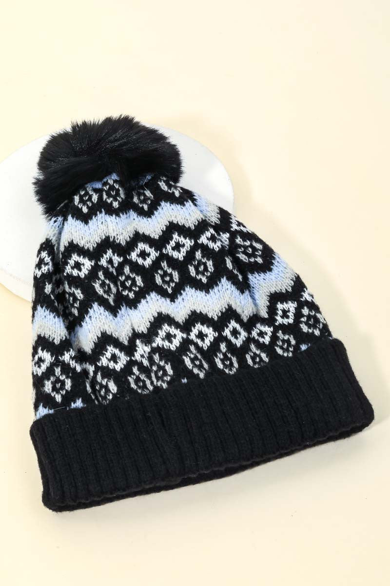 Tribal Beanie in Black