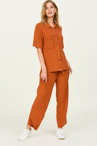 Soft Knit Sweater Pants in Ginger