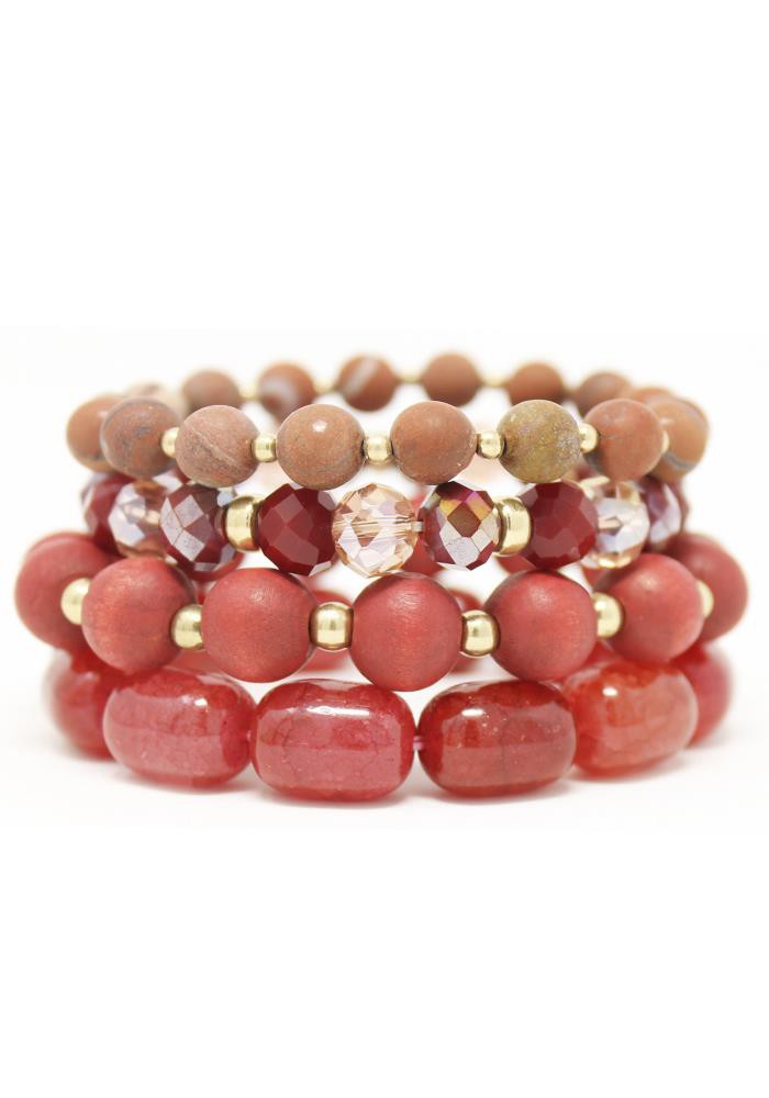 Red Bracelet Set