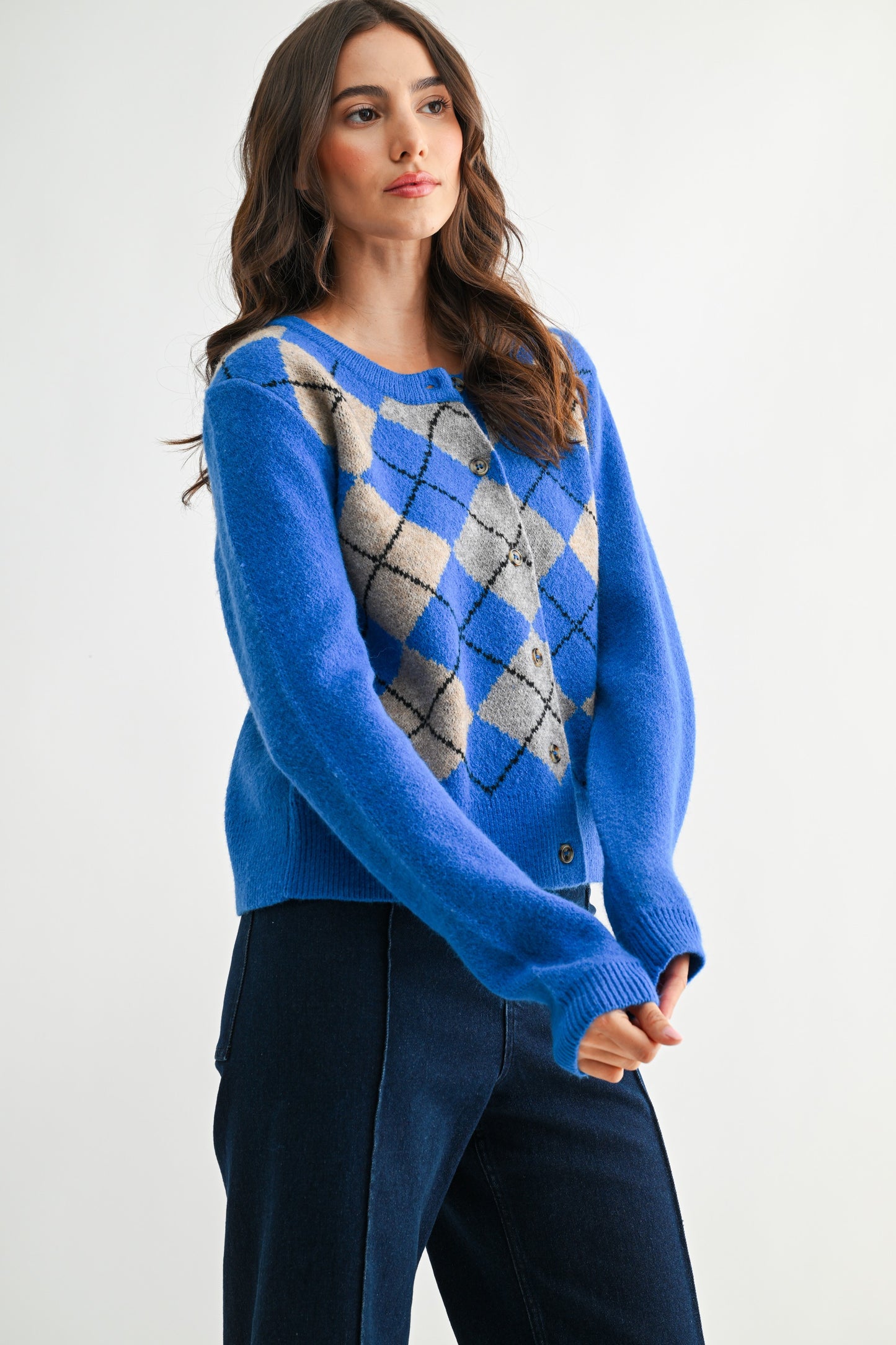 Blue Wool Cardigan