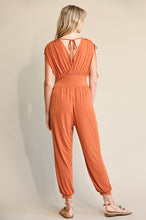 Ruched Drawstring Detail Jogger Jumpsuit