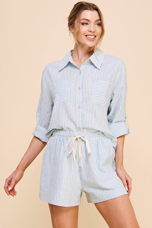 Cropped Striped Shirt