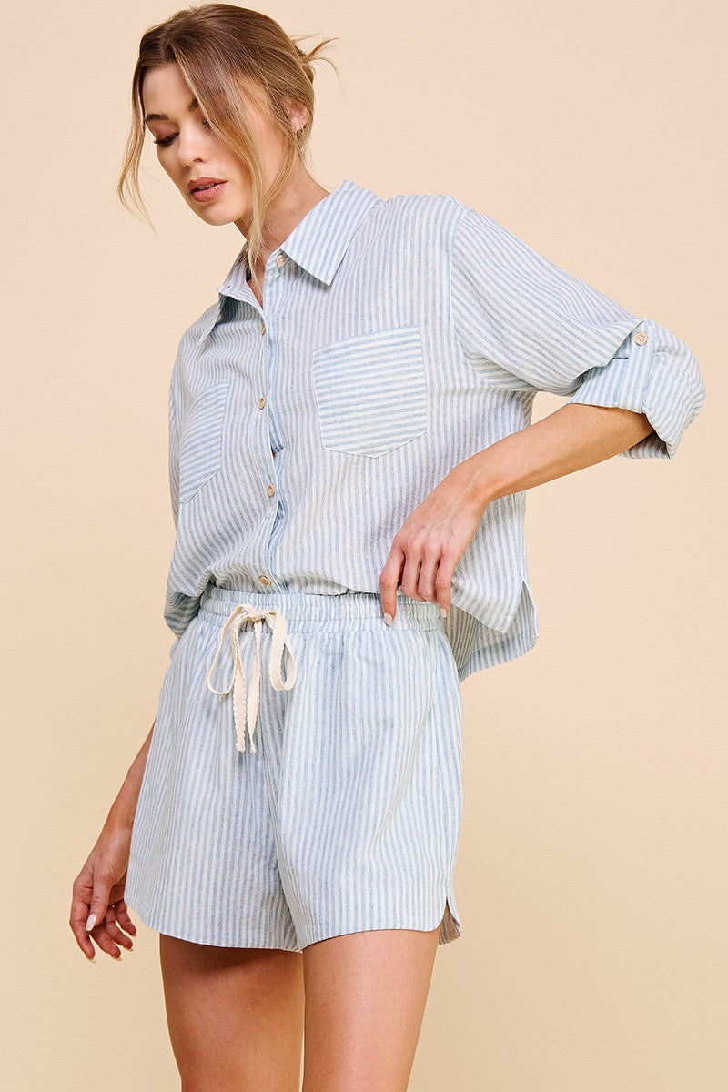 Cropped Striped Shirt
