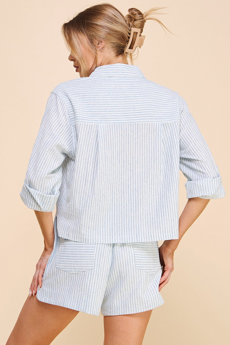 Cropped Striped Shirt